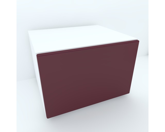 Armonia Comoda alba cu o usa cu sistem push front MDF Rosu